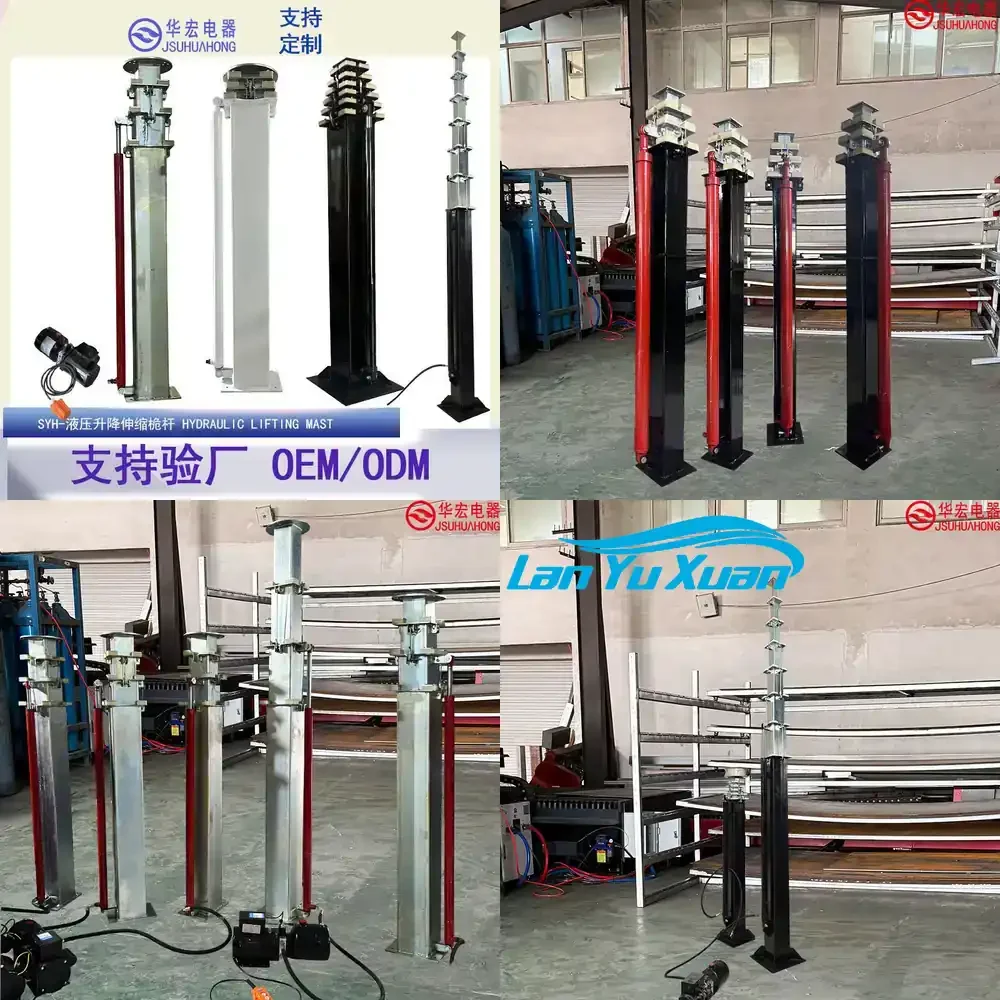 2026  Hydraulic Telescopic Mast for SYH Lifting Pole 4m to 10m Light Pole Lamp Post for Outdoor Lighting Mounting System