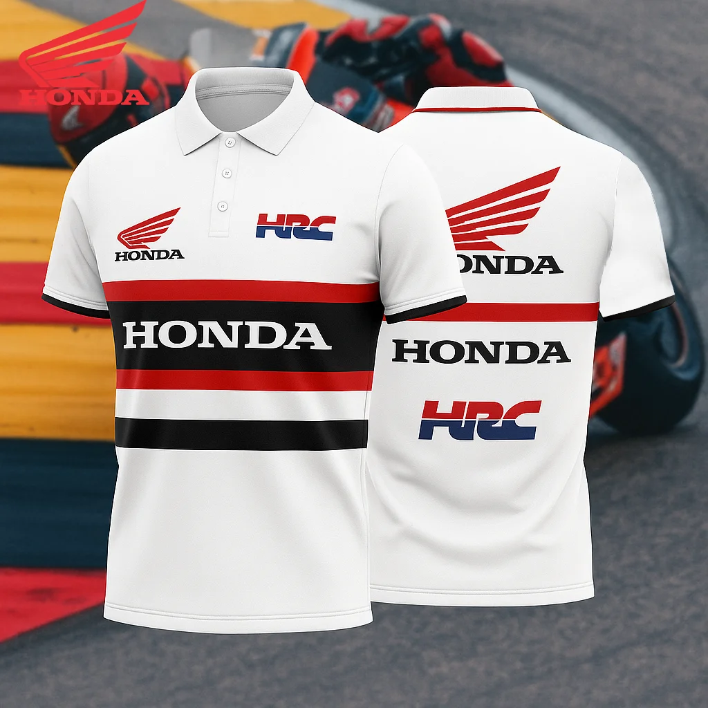 

Hot Selling Men’s Polo Shirt Featuring Honda HRC Motorcycle Racing Trend Suitable for Daily Outdoor Street Fashion