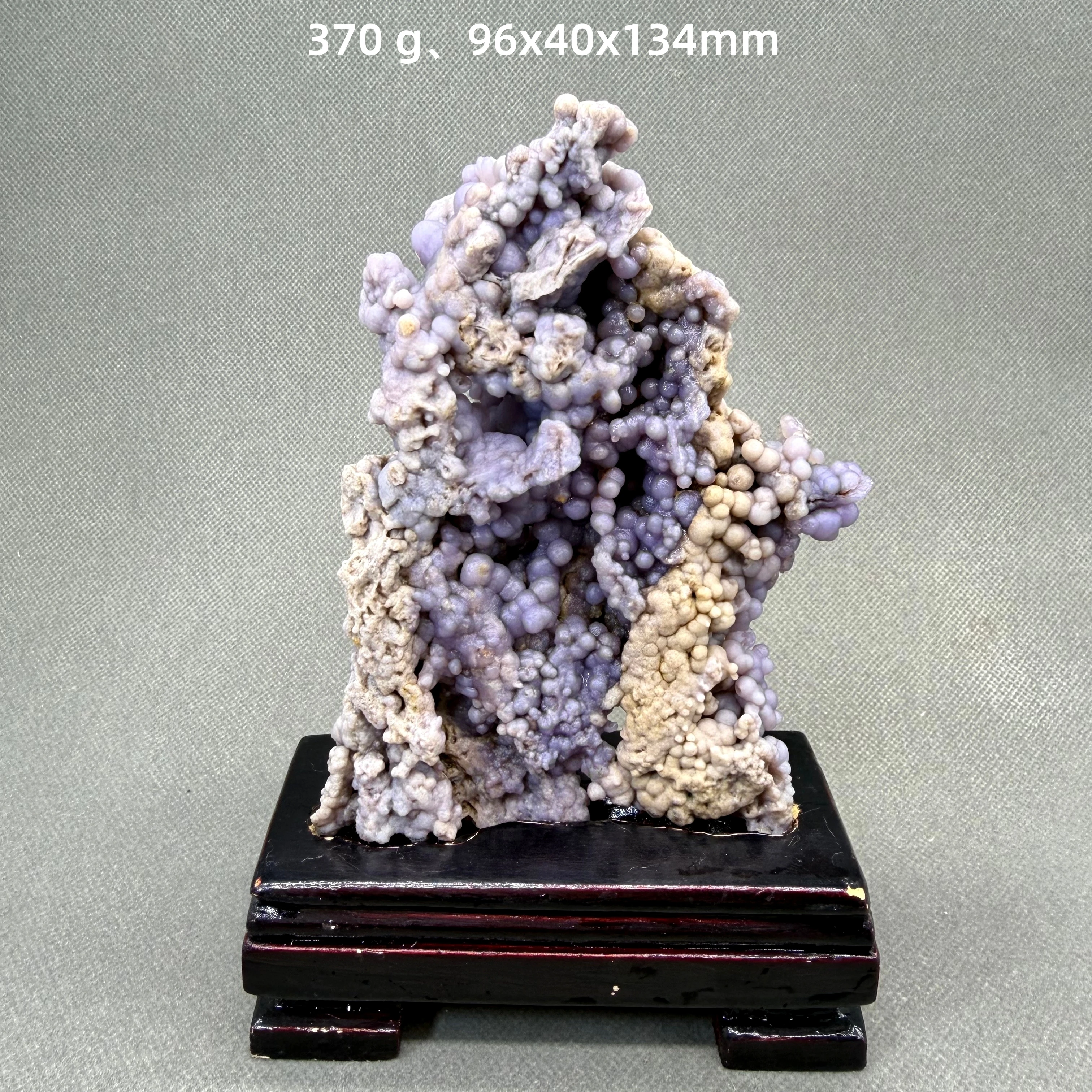 Agate de raisin naturelle, grappe botryoïdale, calcédoine violette, spécimen minéral, décoration d'intérieur