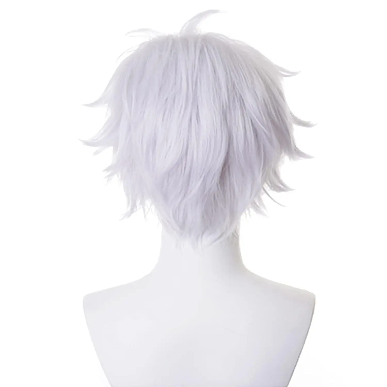 Short Cosplay Sliver Whtie Wigs Men Anime  Costume Halloween Male Wigs for Anime  Gojo Satoru Party