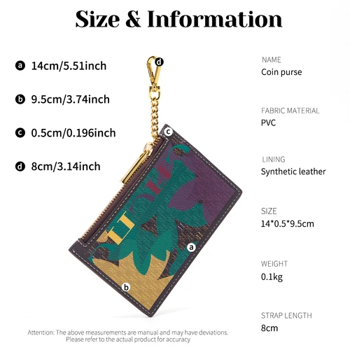 Imagen 2 del producto Nuevo bolso clásico de moda para mujer, tarjetero con estampado de letras, tarjetero Retro nuevo para mujer, cartera