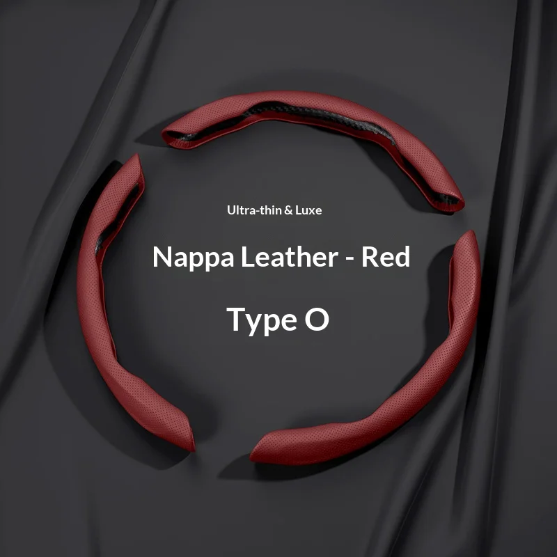 Segmented Napa Steering Wheel Cover, Non-Slip, Dirt-Resistant, Easy to Clean, Car Interior Accessory, Steering Wheel Protector