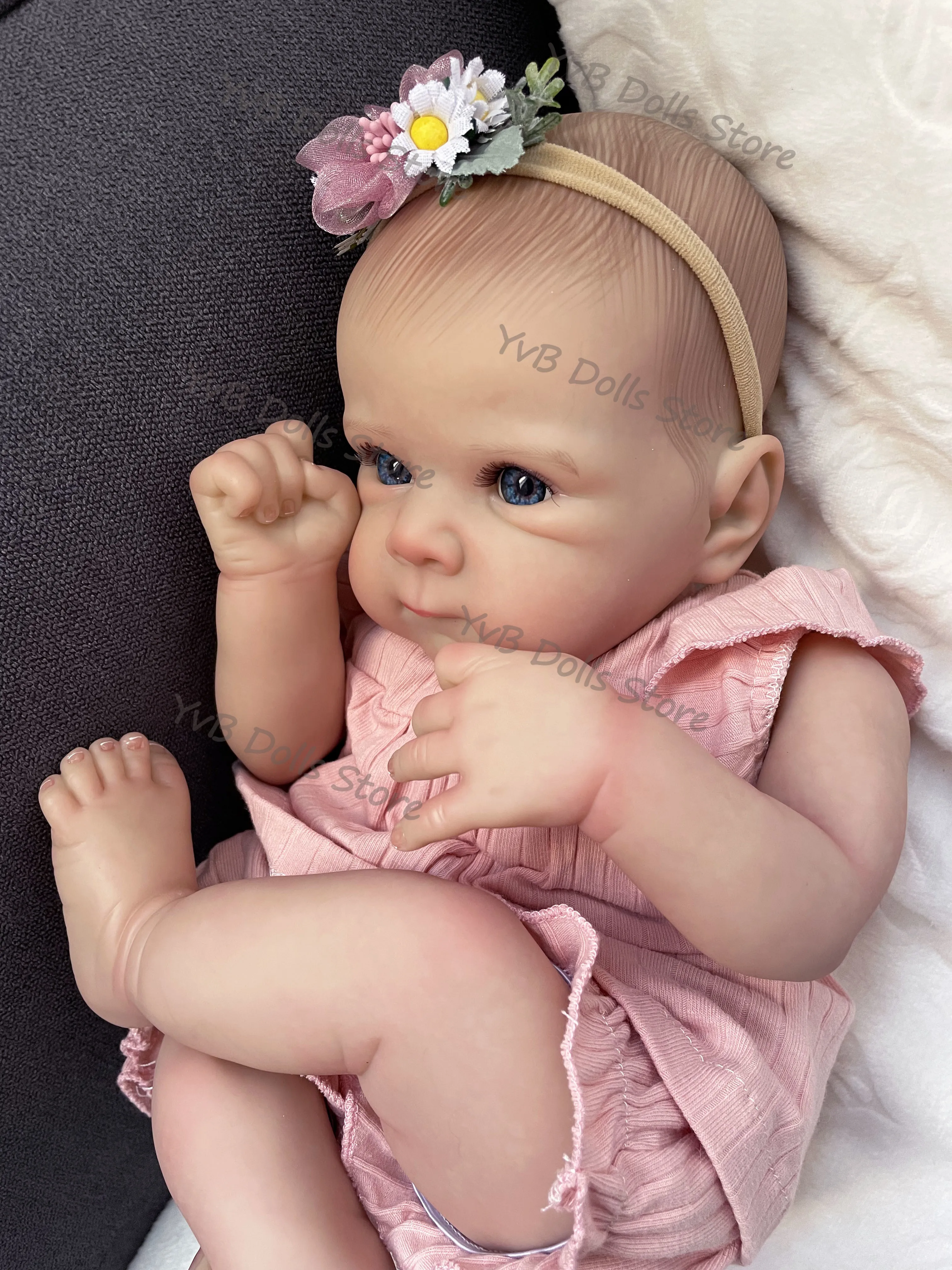 45cm Bettie Zachte Doek Lichaam Levensechte Reborn Babypop Handgemaakte Schilderij 3D Huid met Zichtbare Aderen Hand Tekenen Haar