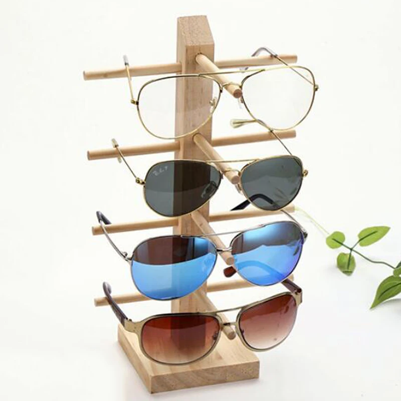 Multi Layers Wood Sunglass Display Racks Shelf Eyeglasses Show Stand Jewelry Holder For Multi Pairs Glasses Showcase Women