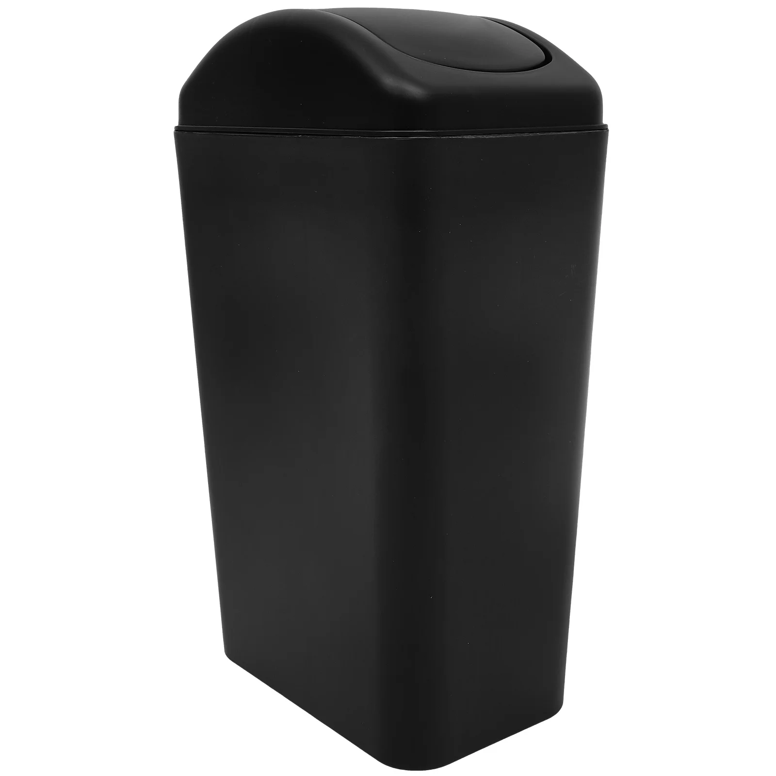 

Slim Plastic Flip Lid Trash Bucket for Kitchen Bathroom Bedroom Office Space Saving Waste Bin Household Garbage Can Storage