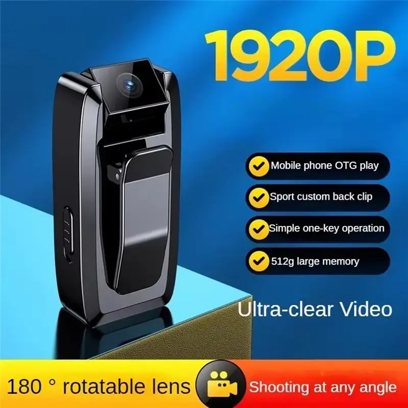 CLCU HD 1920P Body Mini Camera Portable Small Digital Video Recorder Police Bodycam Miniature Camcorder Action Camera
