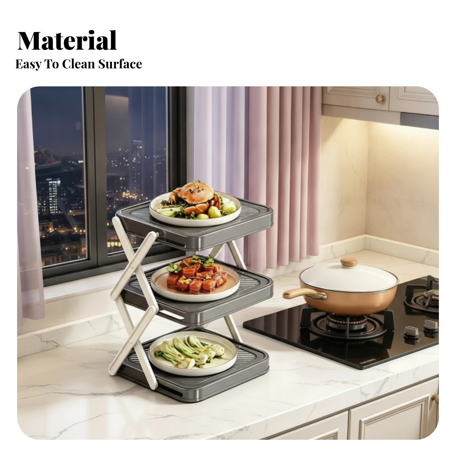 Space-Saving ABS Plastic 3-Tie - Storage Food Prep 评论和价格