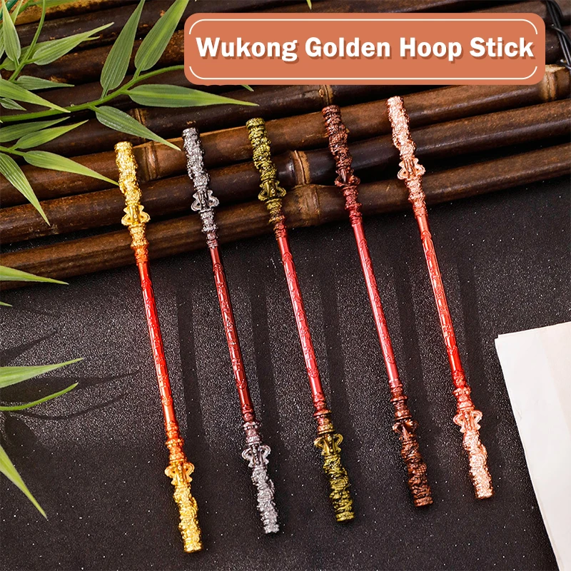 Creative Mini Wukong Cudgel Meatal Model Monkey King Wukong Weapon Small Ornament Crafts Children Toys Anime Peripherals Gifts