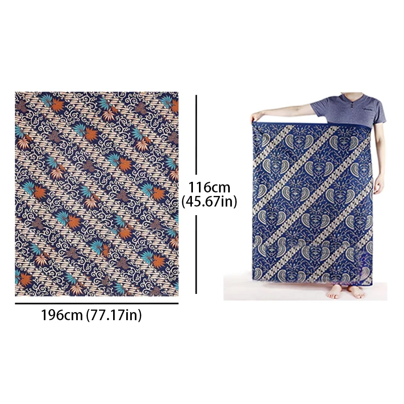 

Batik Print Beach Sarong Wrap Skirt Swim Cover Up Quick Dry Tube Lungi Unisex Men Women Vacation Outdoor