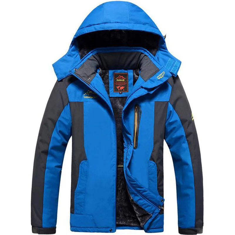 Chaqueta cálida para nieve de invierno de talla grande 7XL 8XL 9XL, Parkas de terciopelo grueso para hombre, abrigo, prendas de vestir, chaquetas de