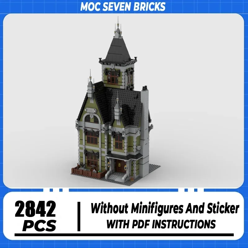 

Moc Building Block Дом с привидениями Модель замка Технология Кирпич DIY Сборка Замок Серия Игрушка для подарка на день рождения