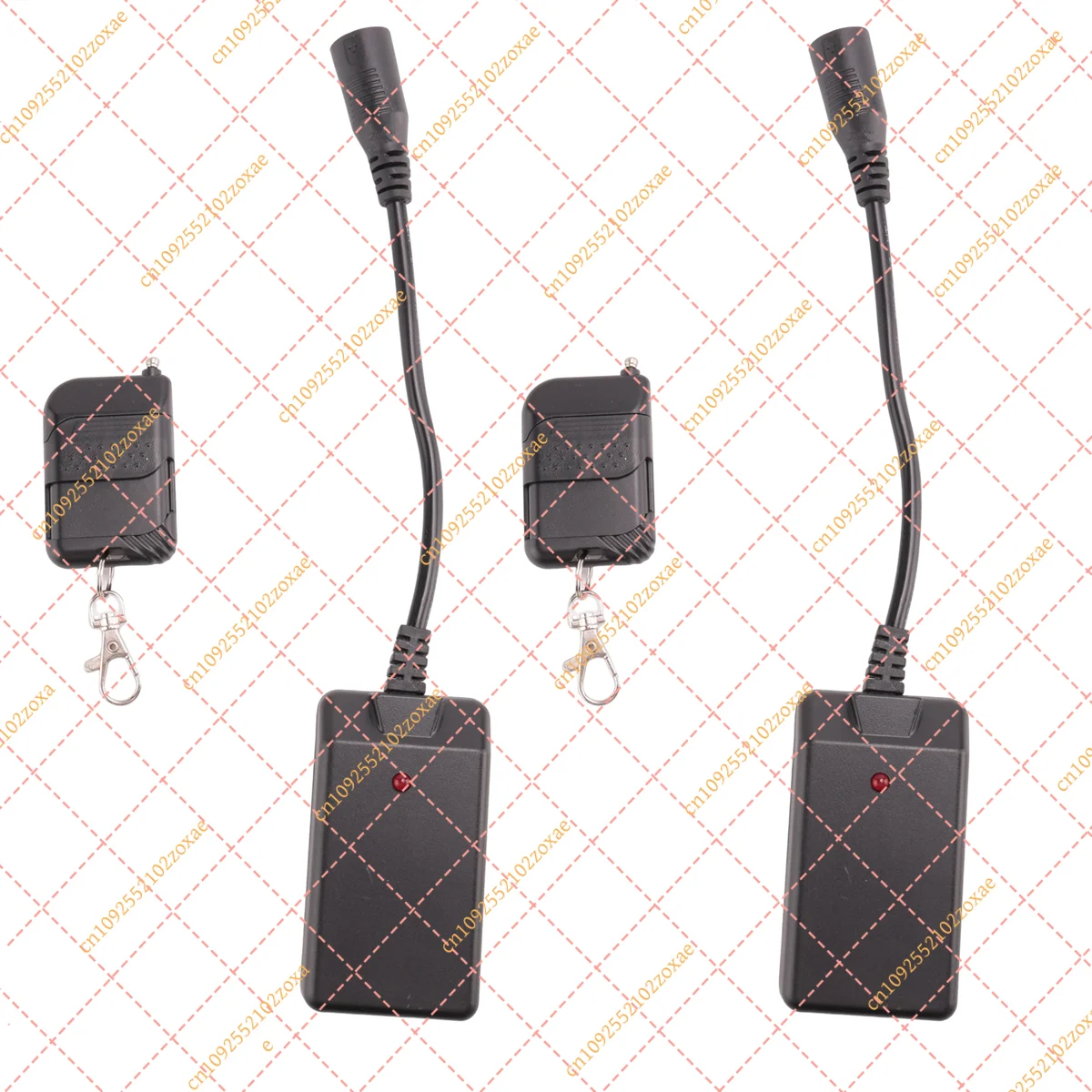 2Pcs Wireless XLR Remote Control Receiver for 400W-1500W Smoke Fog Machine, 3 Pin DMX512 Controller Receptor AC 90-240V