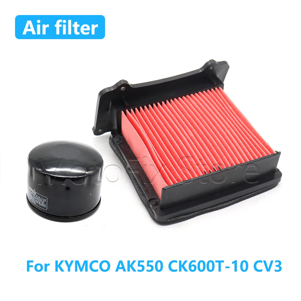 For KYMCO AK550 AK 550 IE E4 E5 ABS 2017-2022 CK600T-10 CV3 Motorcycle Air Filter Oil Filters Intake Cleaner Element Replacement