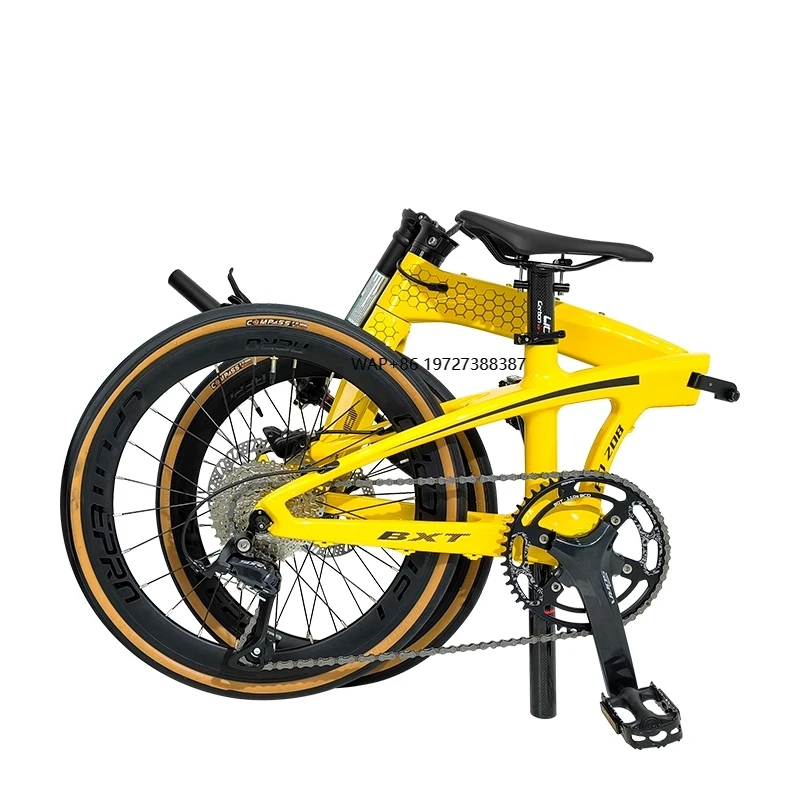 

20 Inch Carbon Folding Bike 9 Speed Disc Brake Foldable Carbon Fiber Bike with R3000 Portable Mini Commuter Bicycle