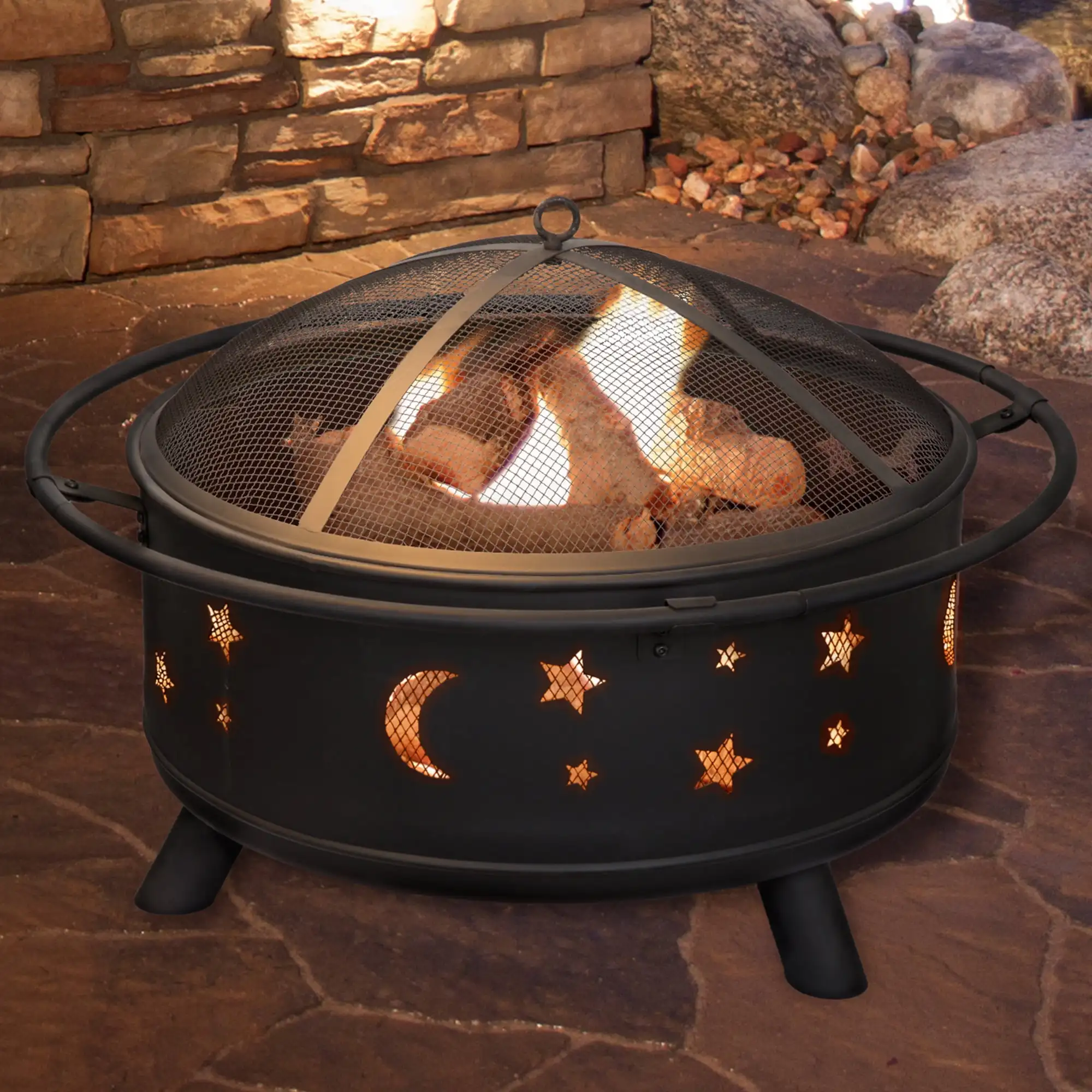 

30" Round Black Finish Steel Fire Pit