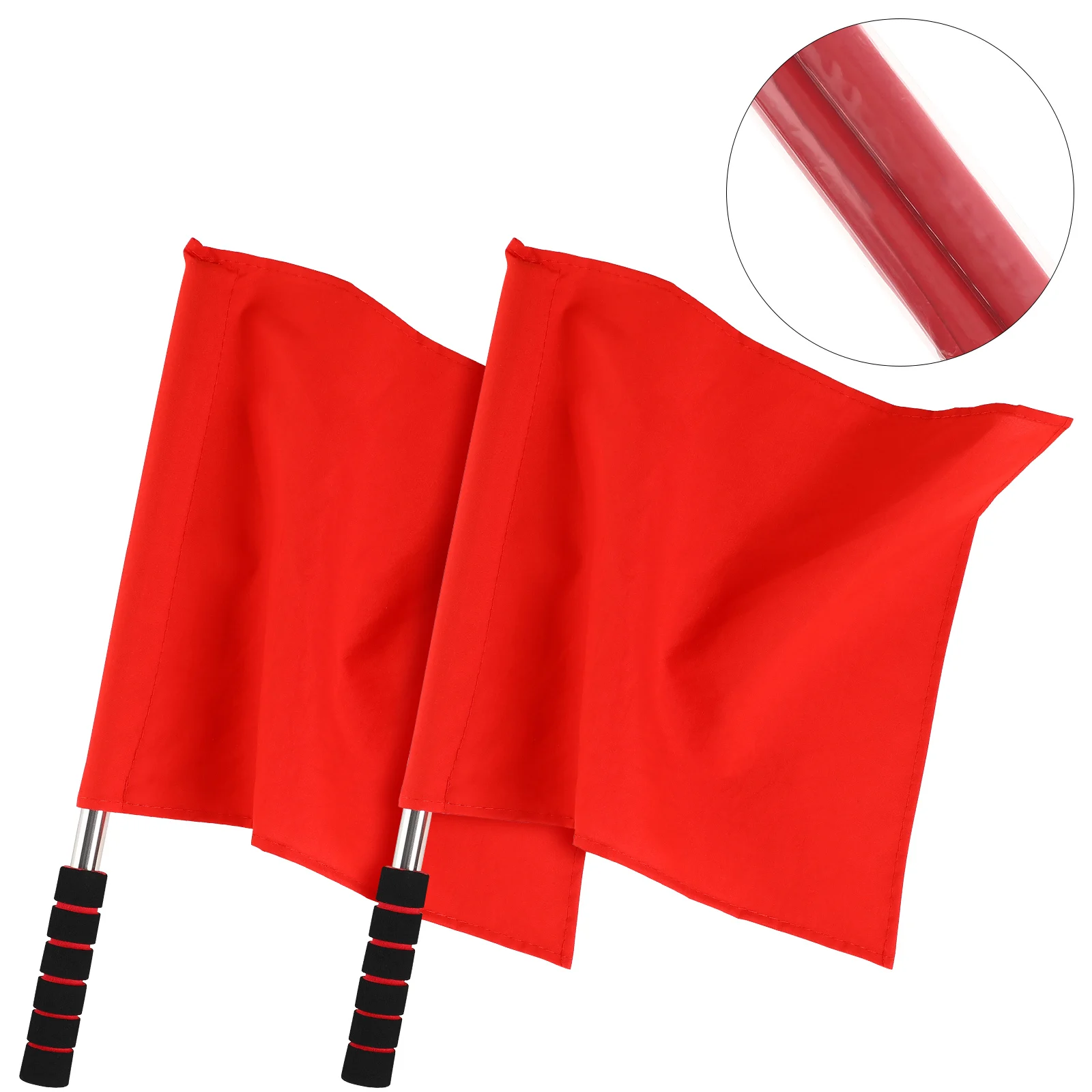 

2 pcs Signal Flags Reliable Material Polyester Cotton Stainless Steel Sponge High Visibility Lightweight Referee Tools