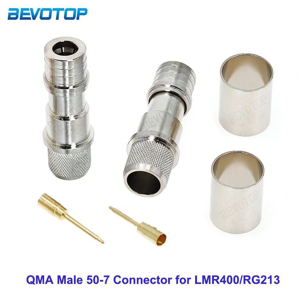 

10PCS/Lot LMR-400/RG-213 QMA Male Plug RF Coaxial Connector 50 Ohm 50-7 QMA Connector for LMR400/RG213 Cable Wholesales