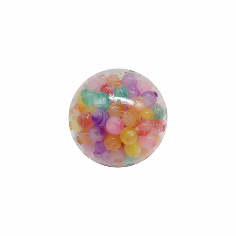 1/2/3/5/10Pcs 6Cm Kinderen Regenboog Kraal Druk Verminderen Bal Vent Bal Decompressie Speelgoed Tpr Pinch Le Druif Bal Voor Kinderen Volwassen