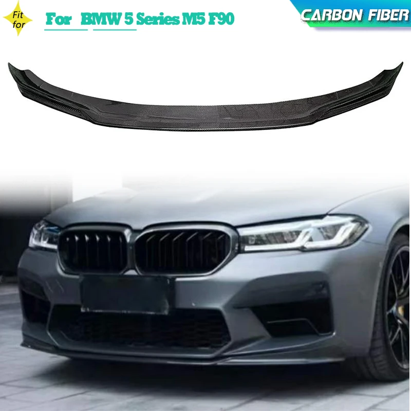 

Carbon Fiber Car Front Bumper Lip Spoiler for BMW 5 Series M5 F90 Sedan 4-Door 2021 2022 Racing Front Lip Chin Apron Body Kit