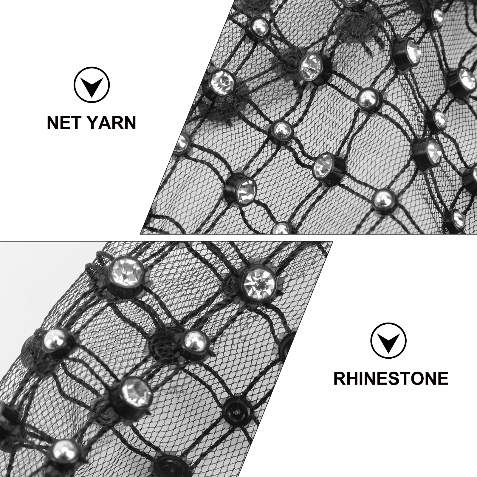 

1pc Rhinestone Face Decorative Net Yarn Mask Festival Costume Veil Adornment Dust Proof Facial Mask For Party Performance Women