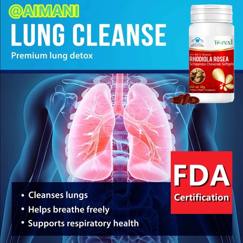 Lung Support Supplement Lung Cleanse & Detox Formula for Bronchial & Respiratory System.helps To Stop Smoking for Lung Healthy