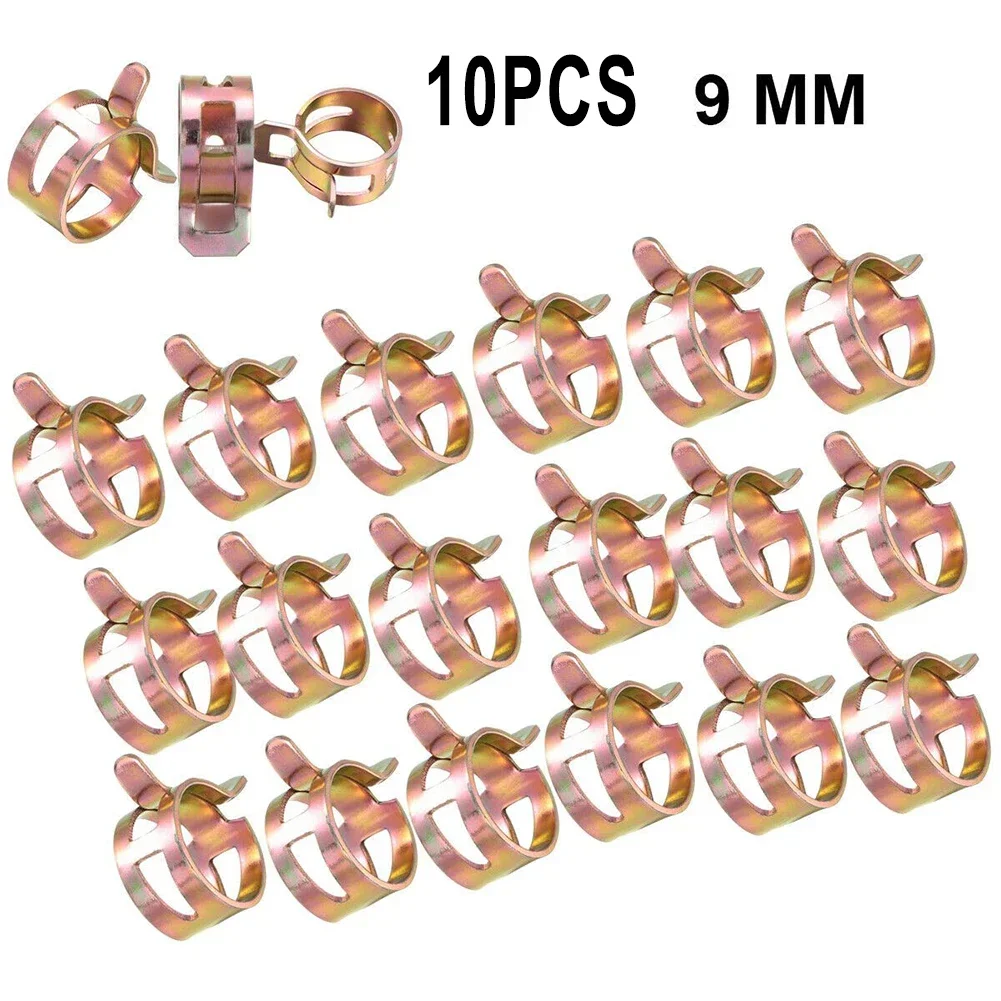 10PC Spring Clips Fuel Oil Water Hose Clip Pipe Tube Clamp Spring With Fuel Hose Clip Silicone Hose Optional 5-16mm Hose Clip