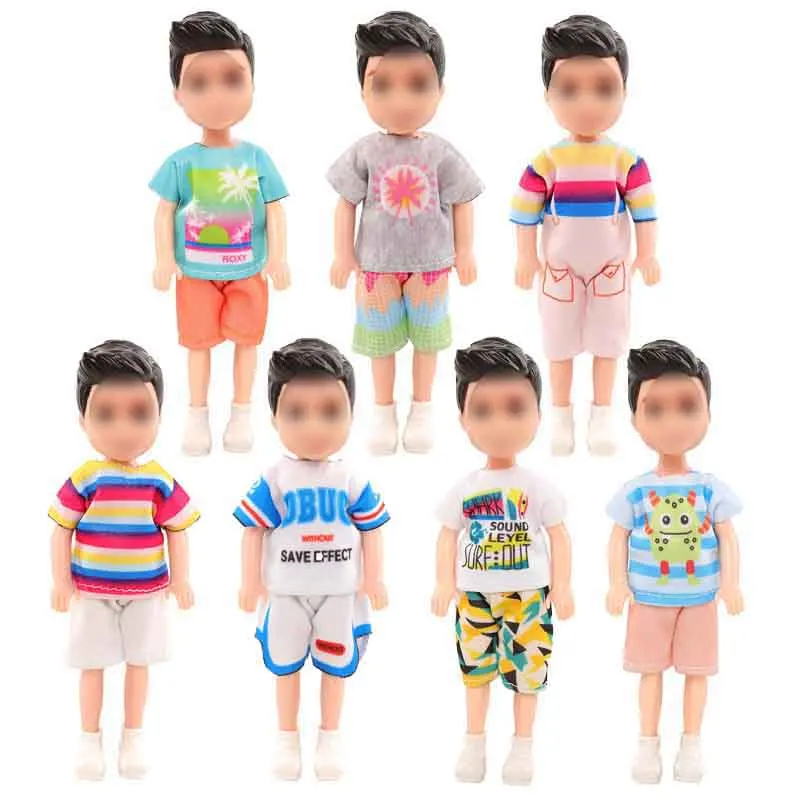 7 Items Fashion Chelsea Doll Clothes for 5 Inch Mini Kelly Party Grown Outfits Kids Girls Toys for Children Birthday Gift