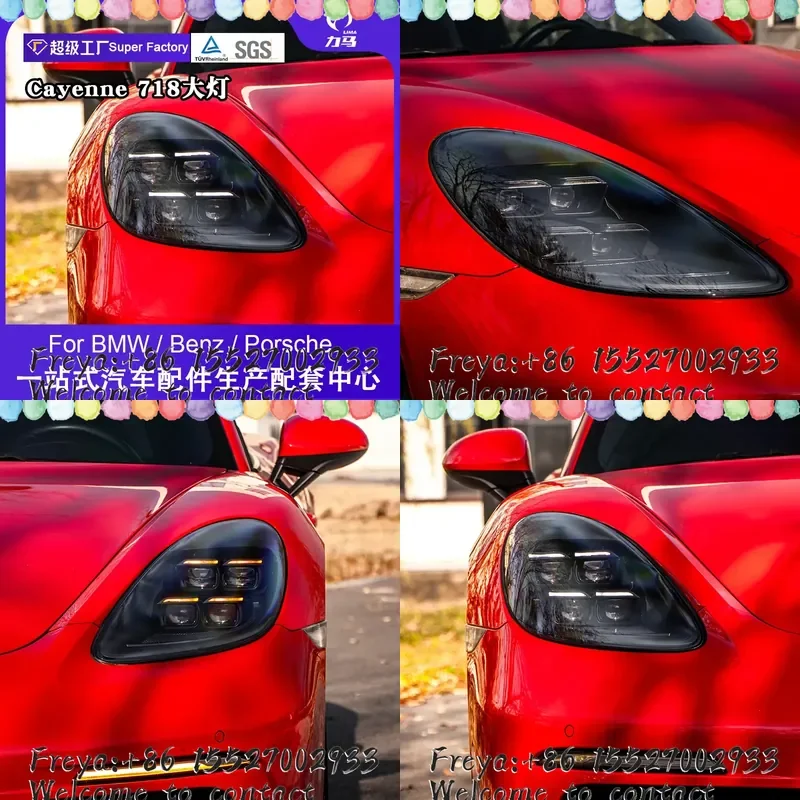 For models 13-23 718/981 982 headlight assembly Boxster modified Cayman headlights