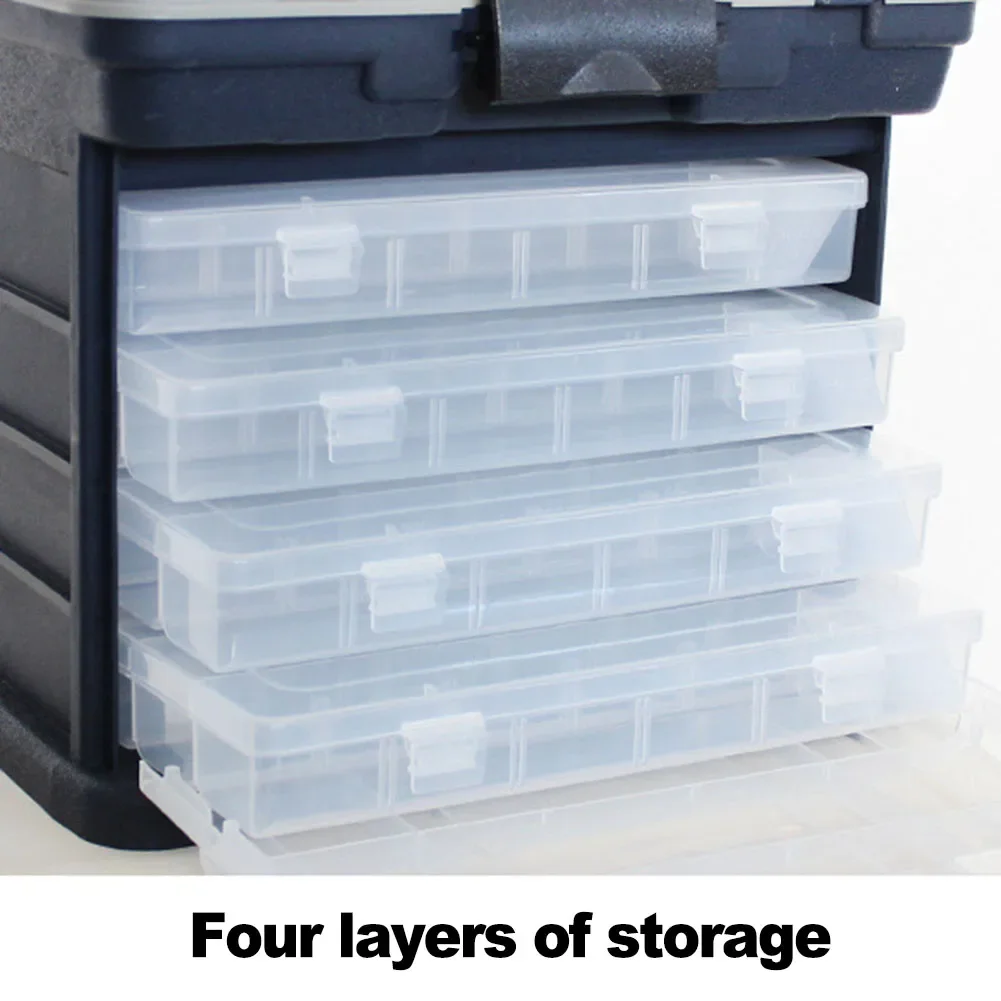 

Fishing Trips Black orange,green Luya Fishing Box Portable Multi-layer Tackle Storage 4-layer Toolbox Multi-layer Accommodation