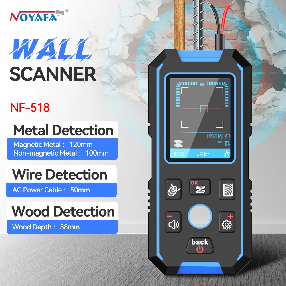NOYAFA Wall Scanner Professional Metal Detector Stud Finder Detecting Metal Wood AC Live Wires Copper