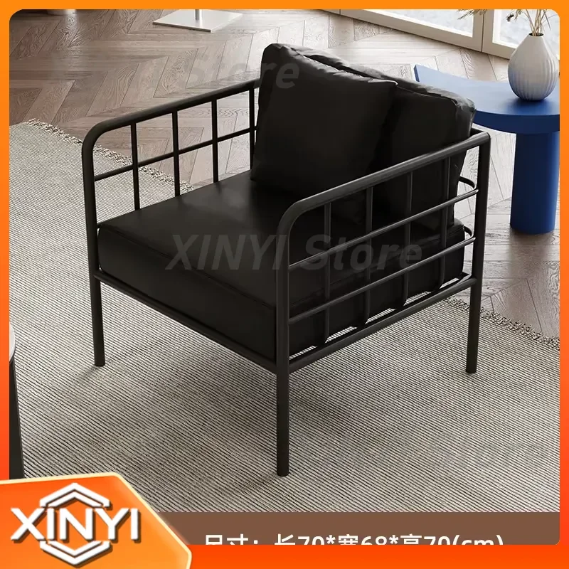 Light Luxury Retro Wrought Iron Double Sofa for Clothing Store Living Room Reception Negotiation Rest Area Sofa for Modern