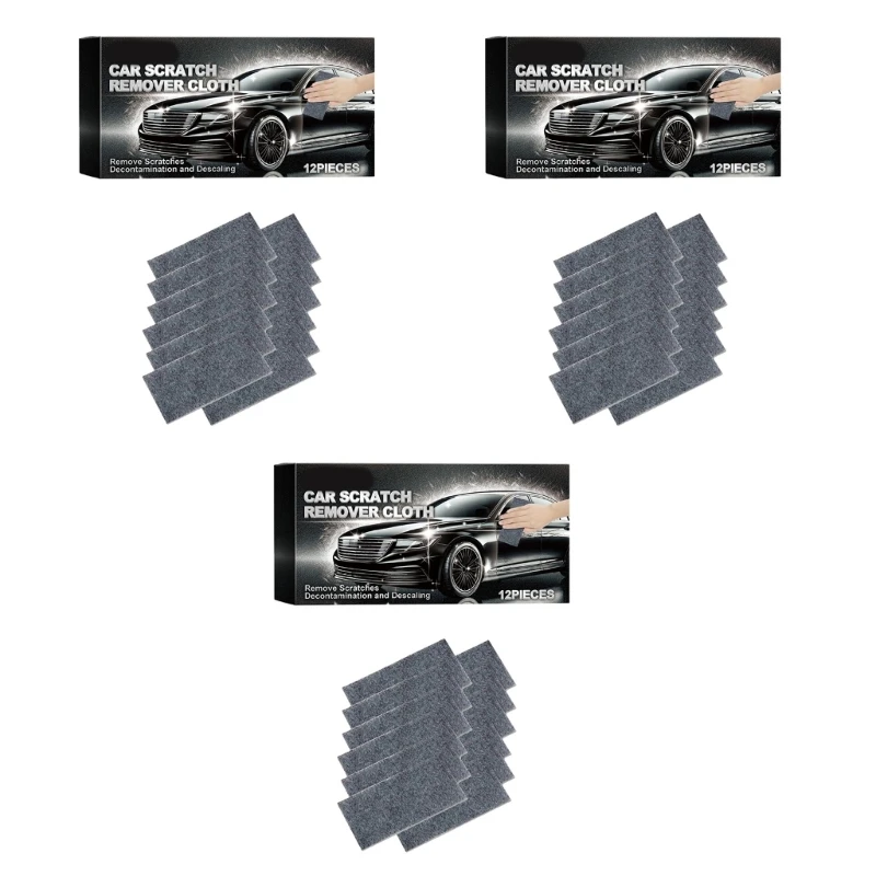 (12pcs) Convenient Vehicle Scratch Repair Cloth Car Scratch Remover for Restoring to Car Exteriors