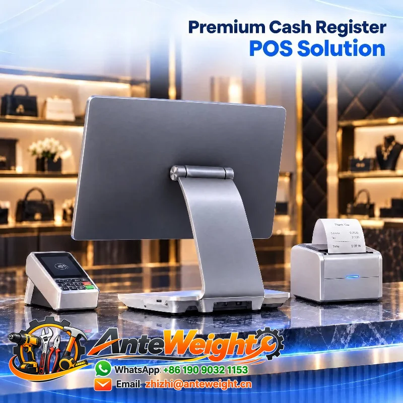 Cairan Dual Screen POS Cash Register Luxury Retail Metal Body Ultra-thin Slim Bezel 15.6 10.1 Inch Touch Android Full HD