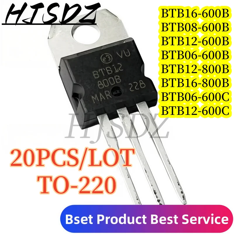 【20PCS/LOT】BTB06-600C BTB12-600C Bidirectional Triac TO-220 BTB12-800B BTB16-800B BTB16-600B BTB08-600B BTB12-600B BTB06-600B