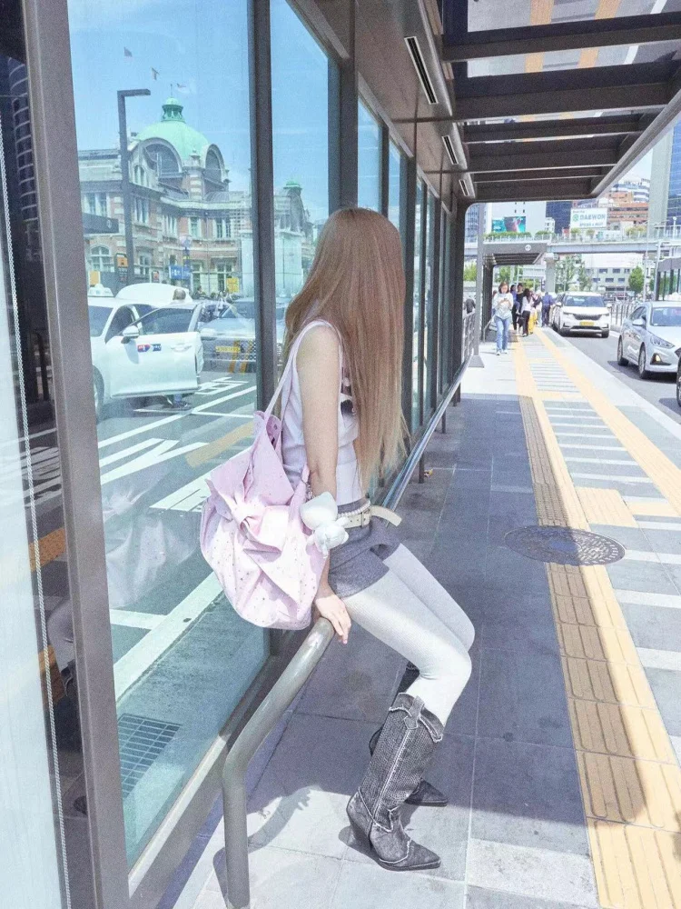 

Моющаяся холщовая сумка-тоут, женская сумка на одно плечо с розовым бантом, весна-лето, новая повседневная сумка в Корейском стиле