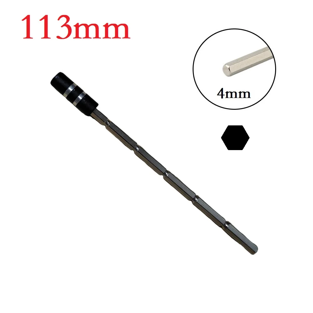 Magnetic Metal Shaft Extension Bar Rod Hex Socket Adapter Screwdriver Bit Holder Power Tool Accessories