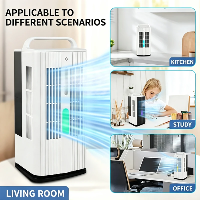 Portable Mist Air Conditioner Fan with Smart Touch Controls and Timer Function—Multifunctional Air Cooler for Home and Office