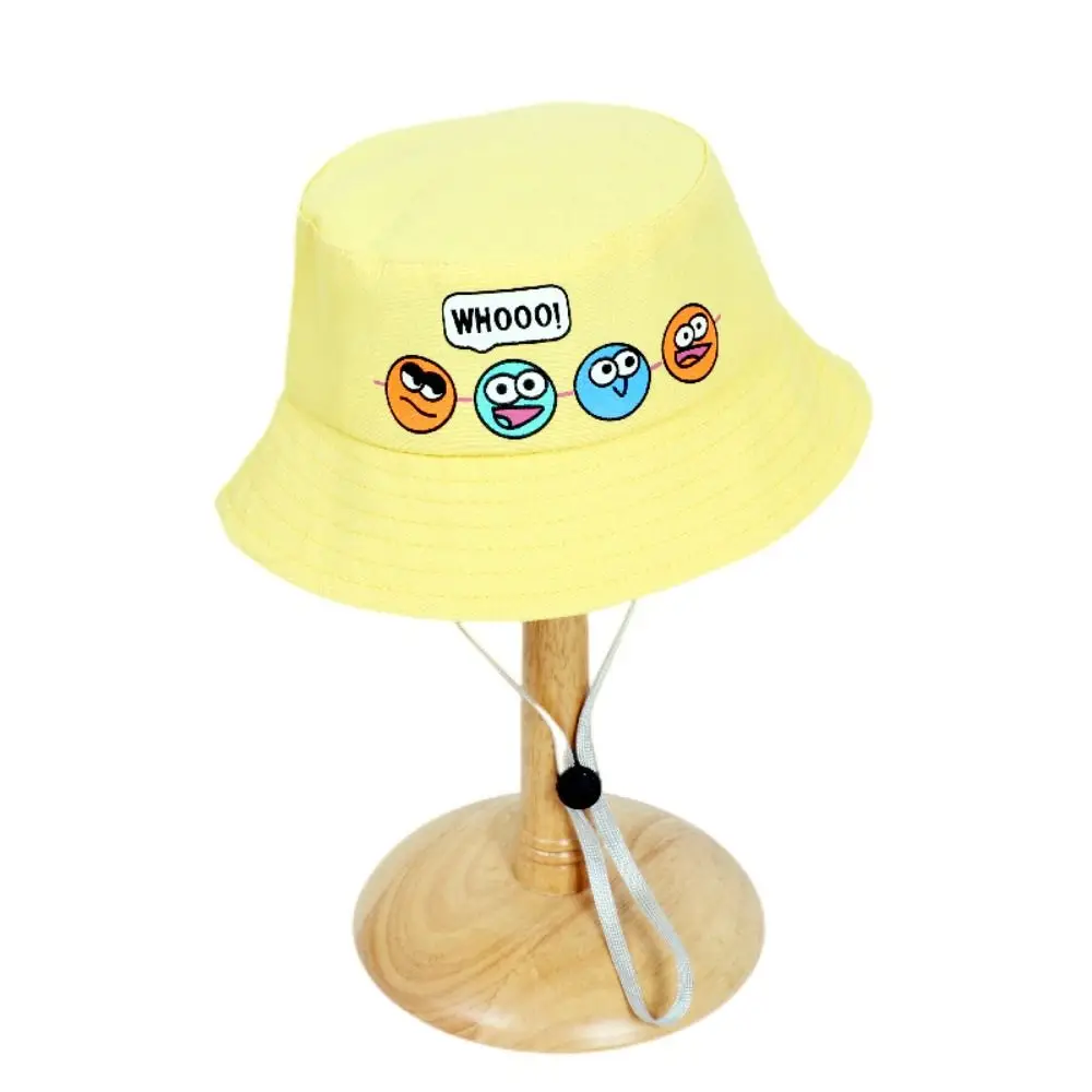 Super Cute Sunshade Fisherman Hat Solid Color Letters Ins Wind Sunscreen Basin Hat Adjustable Breathable Flat Basin Hat Spring