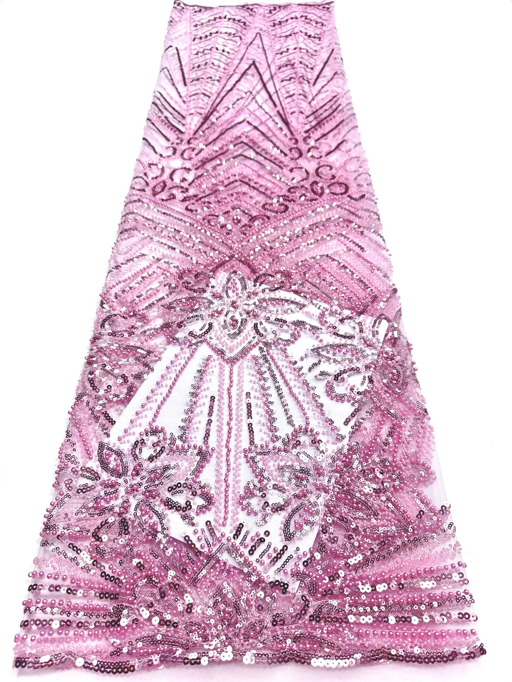 

Luxury African Sequins Groom Lace Fabric 2026 High Quality French Nigerian Beaded Lace Fabric For Wedding Dress
