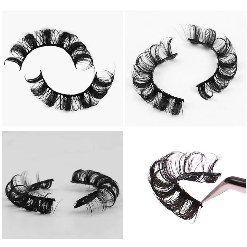 10 Paar russische Streifenwimpern, flauschige künstliche Nerzwimpern, zarte Wimpern im natürlichen Look, dickes Volumen, künstliche Wimpern, lockige künstliche Wimpern