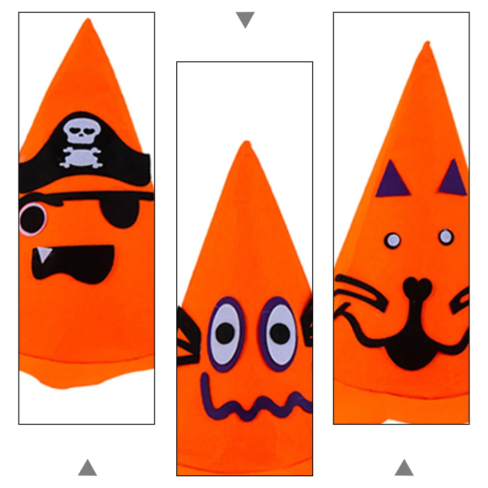 

6 Pcs Pumpkin Hat Stage Show Prop Cap Orange Lovely Party Performance Accessories