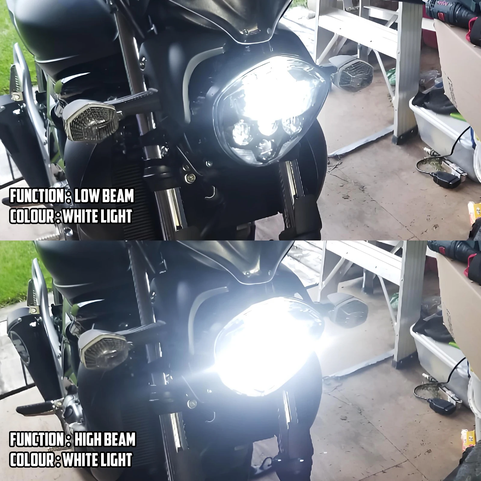 Motorcycle Headlight Front LED Light High Low Beam Lamp Universal Headlamp For Harley Touring Dyna Softail Sportster For Yamaha