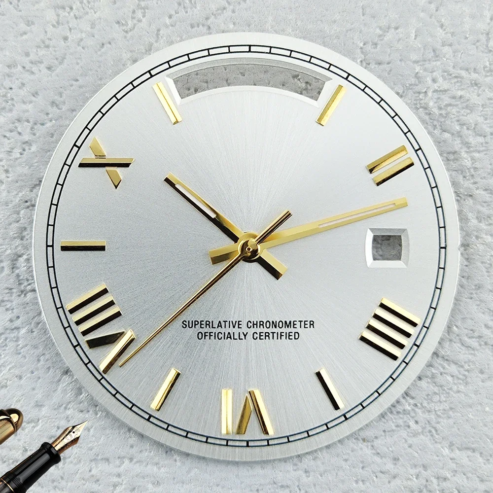 High Quality Miyota 8285 S Dial 31mm, Roman Numeral All-weather Calendar Metal Frame Dial, Miyota 8285- Movement Accessorie