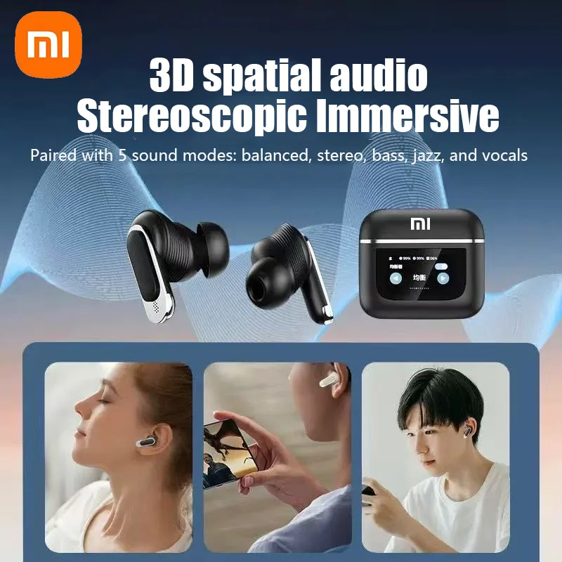 Xiaomi V8 TWS ANC + ENC Earphone Benar Nirkabel Bluetooth Kebisingan Membatalkan Headphone In-Ear Layar Sentuh Headset Dengan Mic Earbud