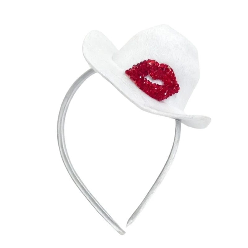 E56A Classical Flat Brimmed Fedoras Hat Decorative Hair Hoop for Trendy Outfit Casual Wear Hat for Casual Occassion
