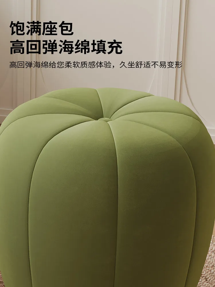 Cream wind makeup stool light luxury high-end chair girls bedroom dresser