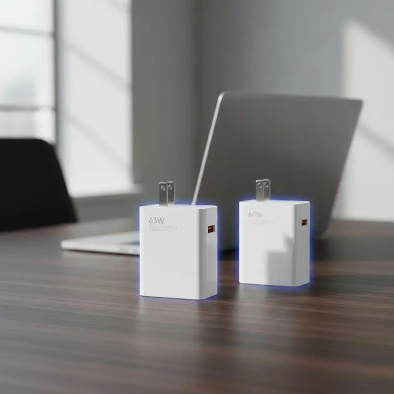 شاحن حائط سريع الشحن بقوة 33 واط مع منفذ USB، قابس أوروبي/أمريكي، كابل شحن من نوع C بقوة 6 أمبير، محول شحن سريع للهواتف.