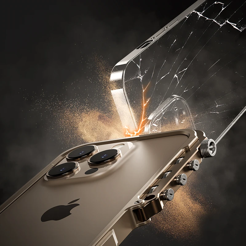 Armor Aluminium Metal Bumper Frame Case for IPhone 16 15 14 13 Pro Max Plus IPones 16Pro 15Pro I16 ProMax Hard Cover Accessories