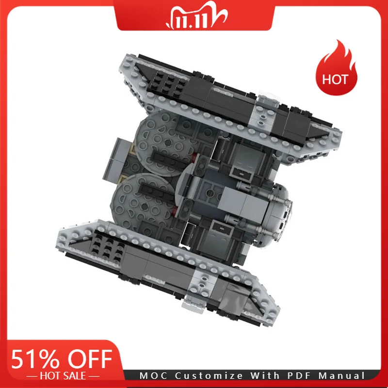 

445 PCS MOC Star Battle Cool H-Wing Starfighter Model Building Block Brick DIY Creative Assembly Educational Toys Birthday Gifts