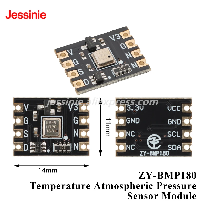 10pcs/1pc ZY-BMP180 Temperature Barometric Atmospheric Pressure 3.3V 5.5V Sensor Module I2C Communication 300 - 1100hPa
